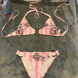Rampage striped bikini